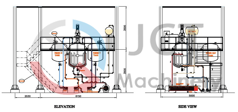 hot melt glue production line drawing hot melt glue production line