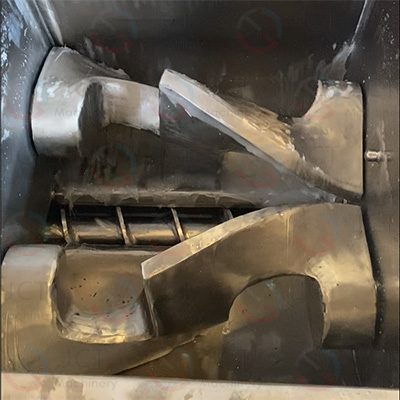details of bottom-discharge screw and mixing blades for hot melt glue production